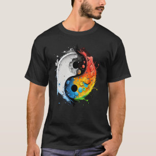 Taoismus Yin Yang Splash über Zen Taijitu Yin T-Shirt