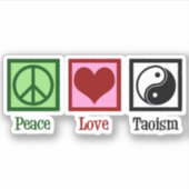 Taoist Peace Liebe Taoismus Yin Yang Aufkleber (Vorderseite)