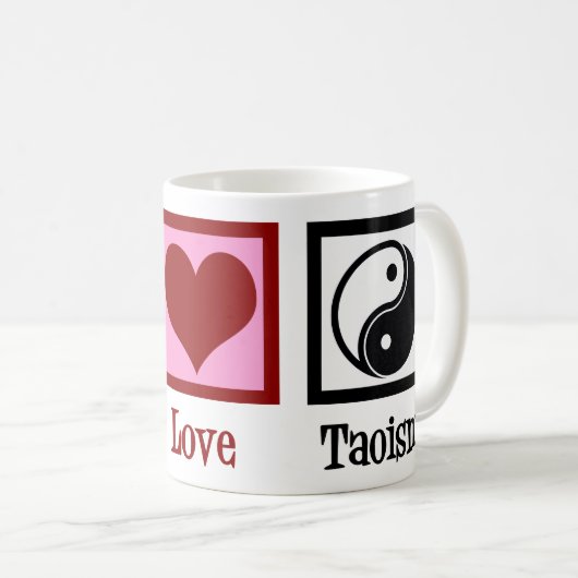 Taoist Peace Liebe Taoismus Yin Yang Kaffeetasse (VorderseiteRechts)