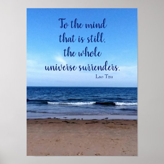 Taoist Quote Beach Foto Poster (Vorne)