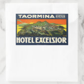 Taorimina Sicily Hotel Excelsior Rechteckiger Aufkleber (Tasche)