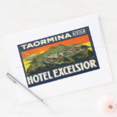 Taorimina Sicily Hotel Excelsior Rechteckiger Aufkleber (Umschlag)