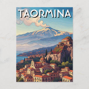Taormina Italien Mount Etna Postkarte