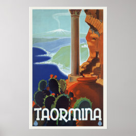 Taormina Italien - Vintage Travel Poster