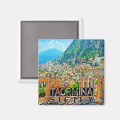 Taormina Magnet (Vorderseite/Rückseite)