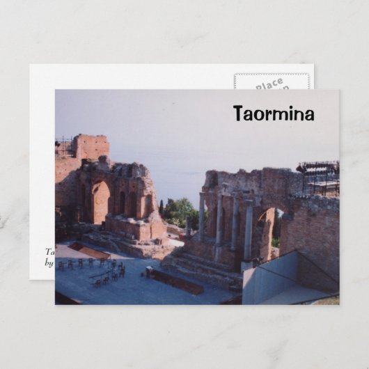 Taormina Postkarte (Vorne/Hinten)