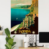 Taormina, Sizilien, Italien, Aussicht auf die Küst Poster (Heimbüro)