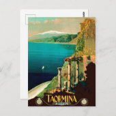 Taormina, Sizilien, Italien, Aussicht auf die Küst Postkarte (Vorne/Hinten)