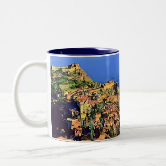 TAORMINA - Sizilien - Zweifarbige Tasse (Links)