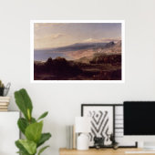 Taormina und Ätna, c.1840 (Öl auf Leinwand) Poster (Heimbüro)