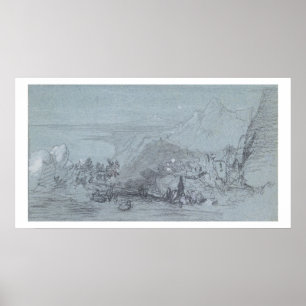 Taormina, von "Ansichten von Sizilien" (Kreide & G Poster