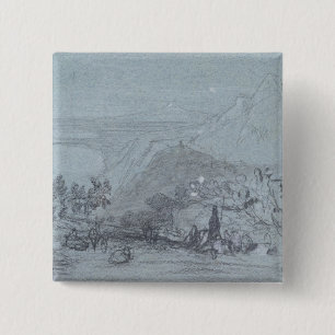 Taormina, "von den Ansichten von Sizilien" (Kreide Button