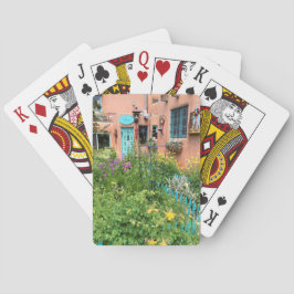 Taos Garden Blue Door New Mexico Spielkarten