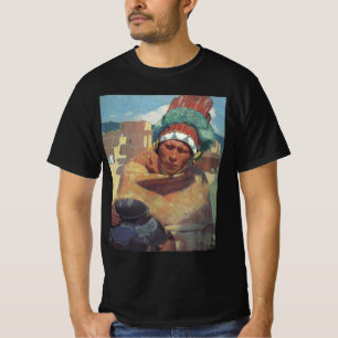 Taos Indian Hola Water Jug by Blumenschein T-Shirt