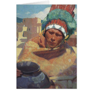 Taos Indian mit einem Wasserkrug von Blumenschein