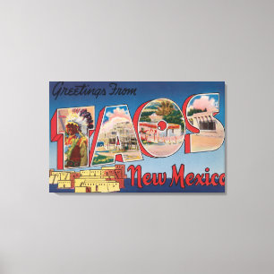 Taos, neuer MexicoLarge Buchstabe ScenesTaos, Leinwanddruck