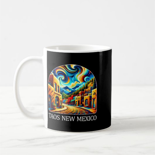 Taos New Mexico - Expressionism Art - Kaffeetasse (Links)