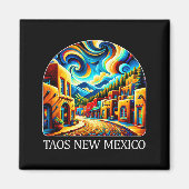 Taos New Mexico - Expressionism Art - Magnet (Vorne)