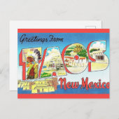 Taos New Mexico Gruß Postkarte (Vorne/Hinten)
