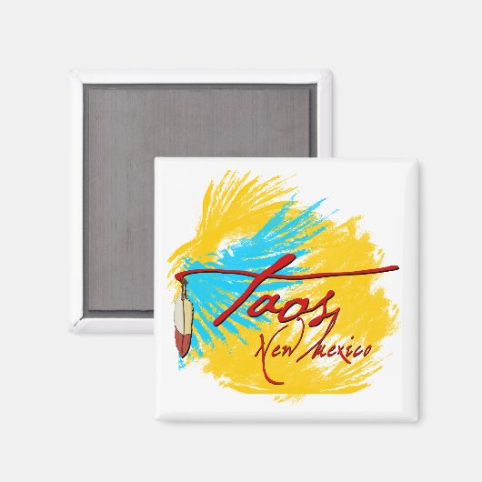 Taos, New Mexico Magnet (Vorderseite/Rückseite)