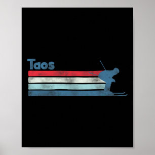Taos New Mexico Retro-Ski Poster