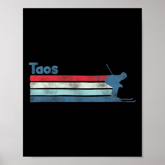 Taos New Mexico Retro-Ski  Poster (Vorne)