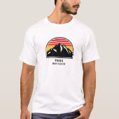 Taos New Mexico Retro Style Mountain Sunset Cool T-Shirt (Vorderseite)