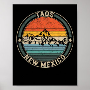 Taos New Mexico Skifahren Taos Skistal Snowboardin Poster