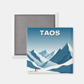 Taos New Mexico Skifahrer Reisen Magnet (Vorderseite/Rückseite)