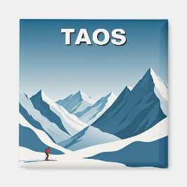 Taos New Mexico Skifahrer Reisen Magnet