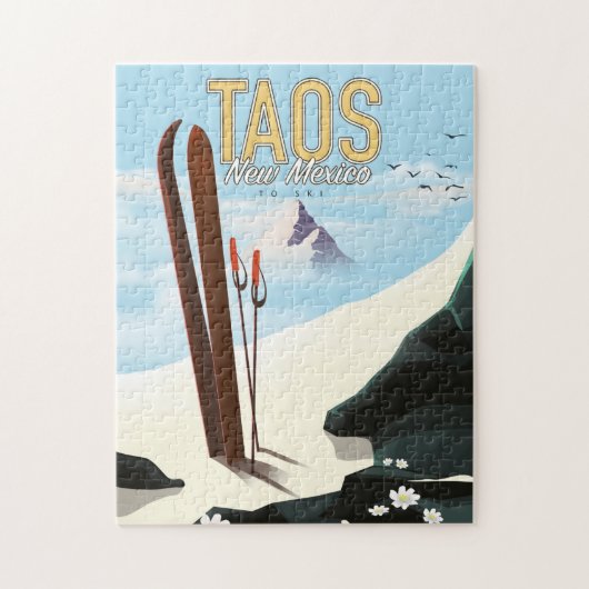 Taos New Mexico Skipposter Puzzle (Vertikal)