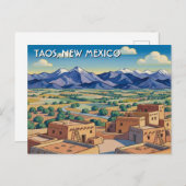 Taos New Mexico Travel Postkarte (Vorne/Hinten)