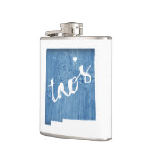 Taos New Mexico Wood Grain Flachmann (Links)