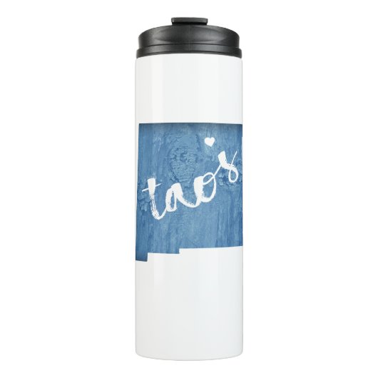 Taos New Mexico Wood Grain Thermosbecher (Vorderseite)