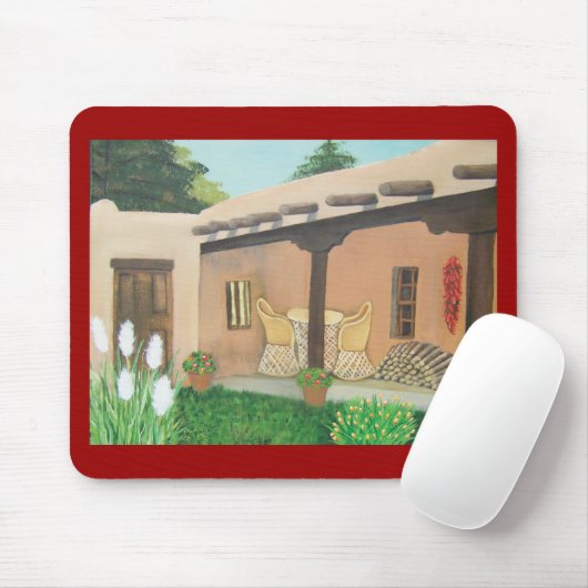 Taos, New Mexiko-Patio Mousepad (Mit Mouse)
