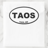 Taos Ovaler Aufkleber (Tasche)