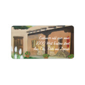 Taos Patio ~ Landschaft Adressaufkleber (Vorne)