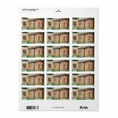 Taos Patio ~ Landschaft Adressaufkleber (Vorne)