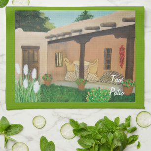 Taos Patio ~ Landschaft Küchentuch