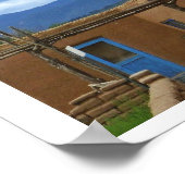 Taos Pueblo 2 blue doors Poster (Ecke)