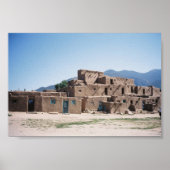 Taos Pueblo in New Mexico Poster (Vorne)