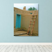 Taos Pueblo New Mexico Fotografie Canvas Print Leinwanddruck (Insitu (Holzboden))