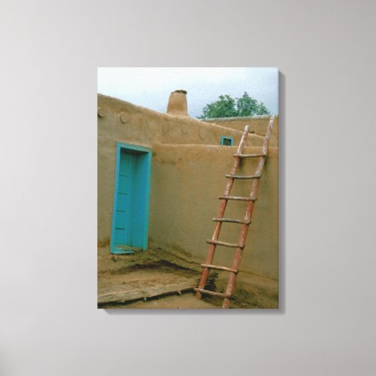 Taos Pueblo New Mexico Fotografie Canvas Print Leinwanddruck (Vorderseite)
