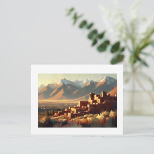 Taos Pueblo New Mexico Postkarte (Stehend Vorderseite)