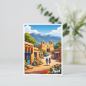 Taos Pueblo New Mexico Postkarte (Stehend Vorderseite)