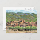 Taos Pueblo, New Mexico Postkarte (Vorne/Hinten)