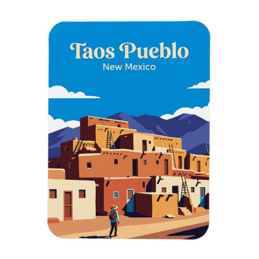 Taos Pueblo USA Magnet (Vertikal)