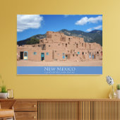 Taos Pueblo Wrapped Canvas Print Leinwanddruck (Insitu (Wohnzimmer))