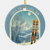 Taos Ski Valley New Mexico ski souvenir Keramik Ornament (Vorne)