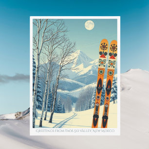 Taos Ski Valley New Mexico Skiurlaub Postkarte